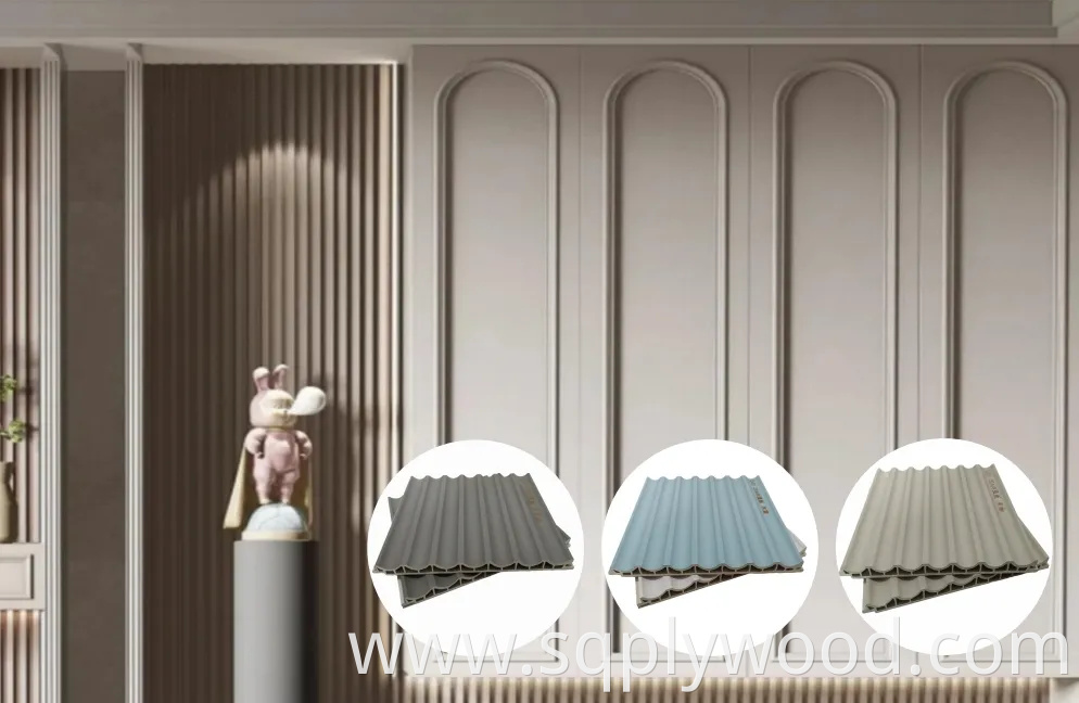 Durable Solid Interior Custom Wood Plastic Wood Composite WPC Wall Panel for Decoration